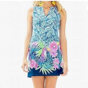 NEW Lilly Pulitzer Harper Shift Bennet Blue Let’s Mango Woman’s Dress - XL